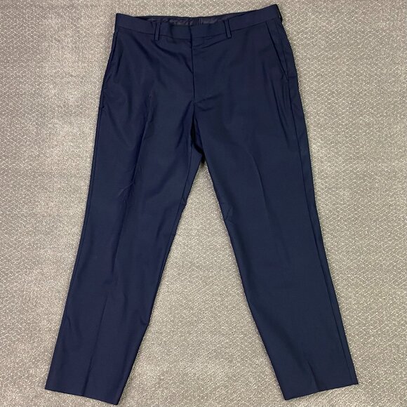 J. CREW Crosby Loro Piana Suit Pants Dress Mens 35 x 30 Fits 37 x 29.5 Navy Wool - Picture 1 of 16